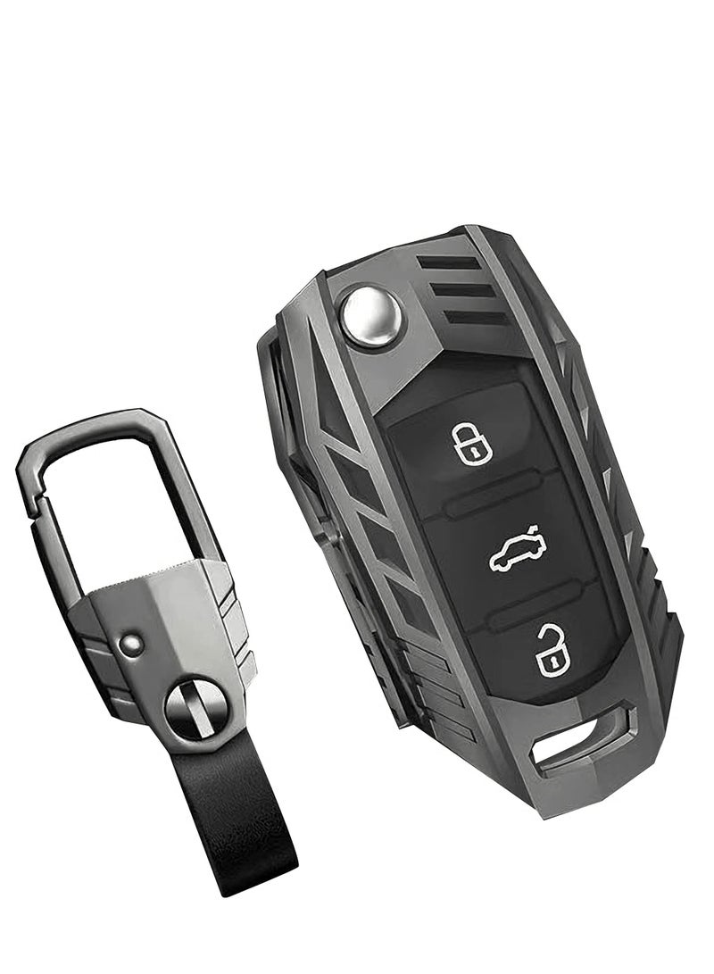 Key Fob Cover Keychain Key Case Compatible Zinc Alloy Cool Design for Volkswagen Golf Tiguan L Lavida Touron Exploring Yuejialv Sagitar Metal Key Cover - Image 1